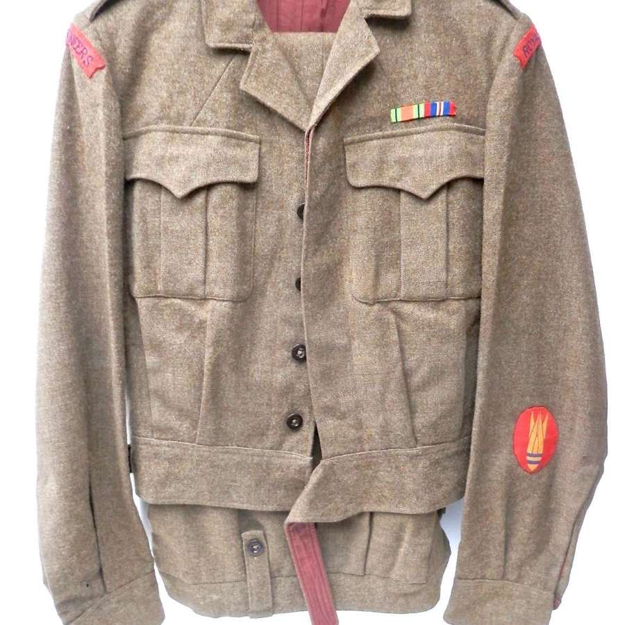 WW2 bomb disposal officer's battle dress uniform