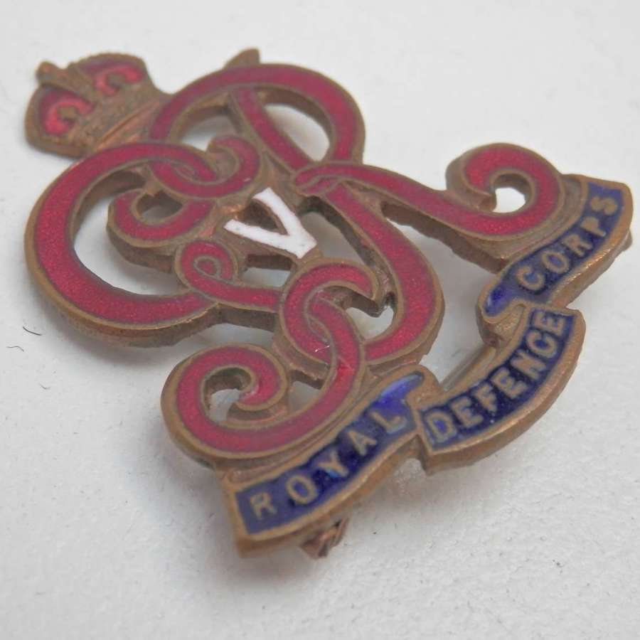Royal defence corps cap badge
