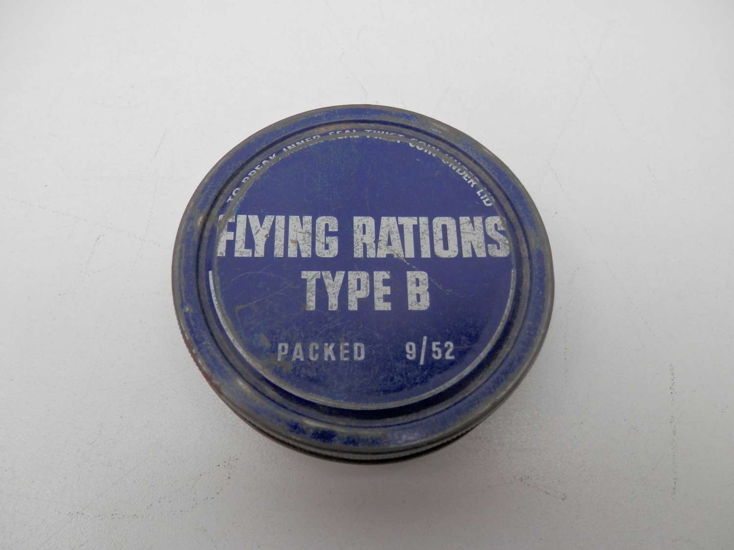 RAF type B flying rations tin