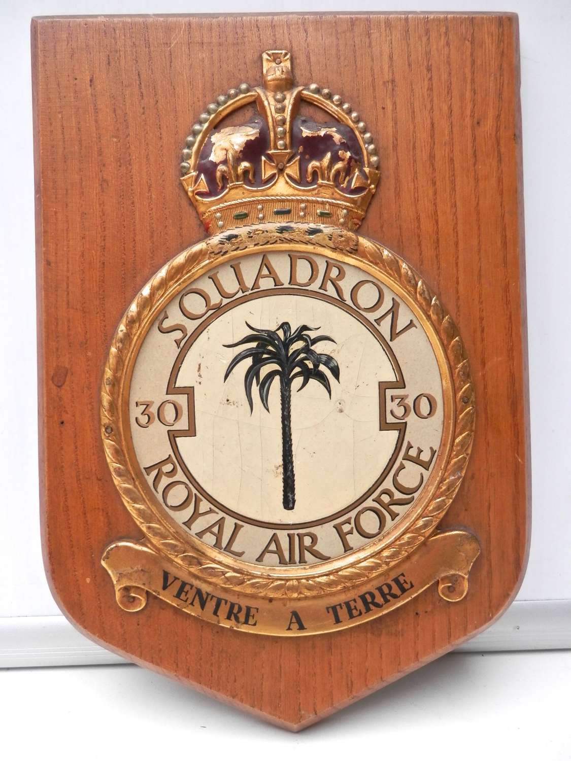 WW2 hand painted RAF 30 squadron plaque