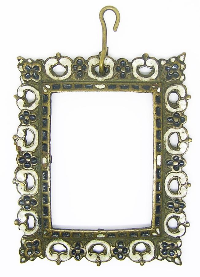 Tudor Period Enameled Portrait Miniature Frame Pendant