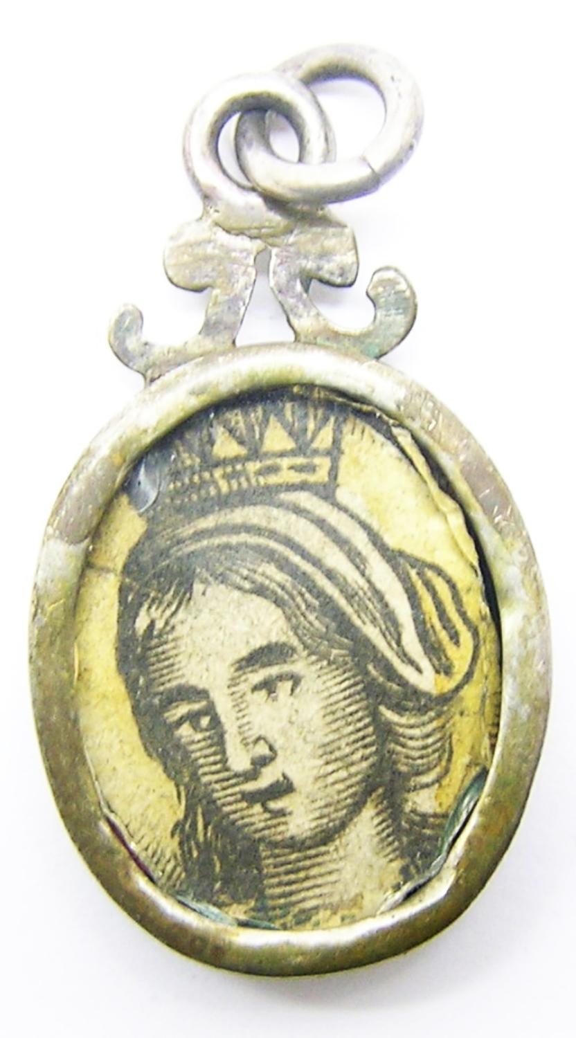 Baroque Silver Reliquary Pendant of St. Elizabeth of Aragon