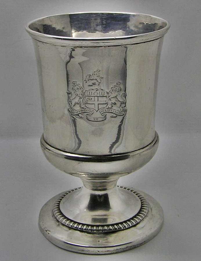 Georgian silver goblet "East India Company" by John Reily of London