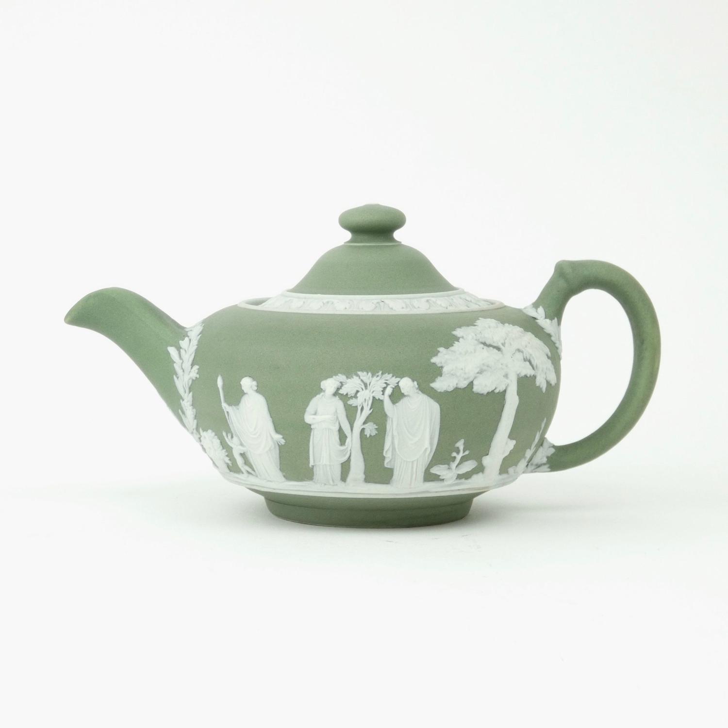 Green jasper teapot