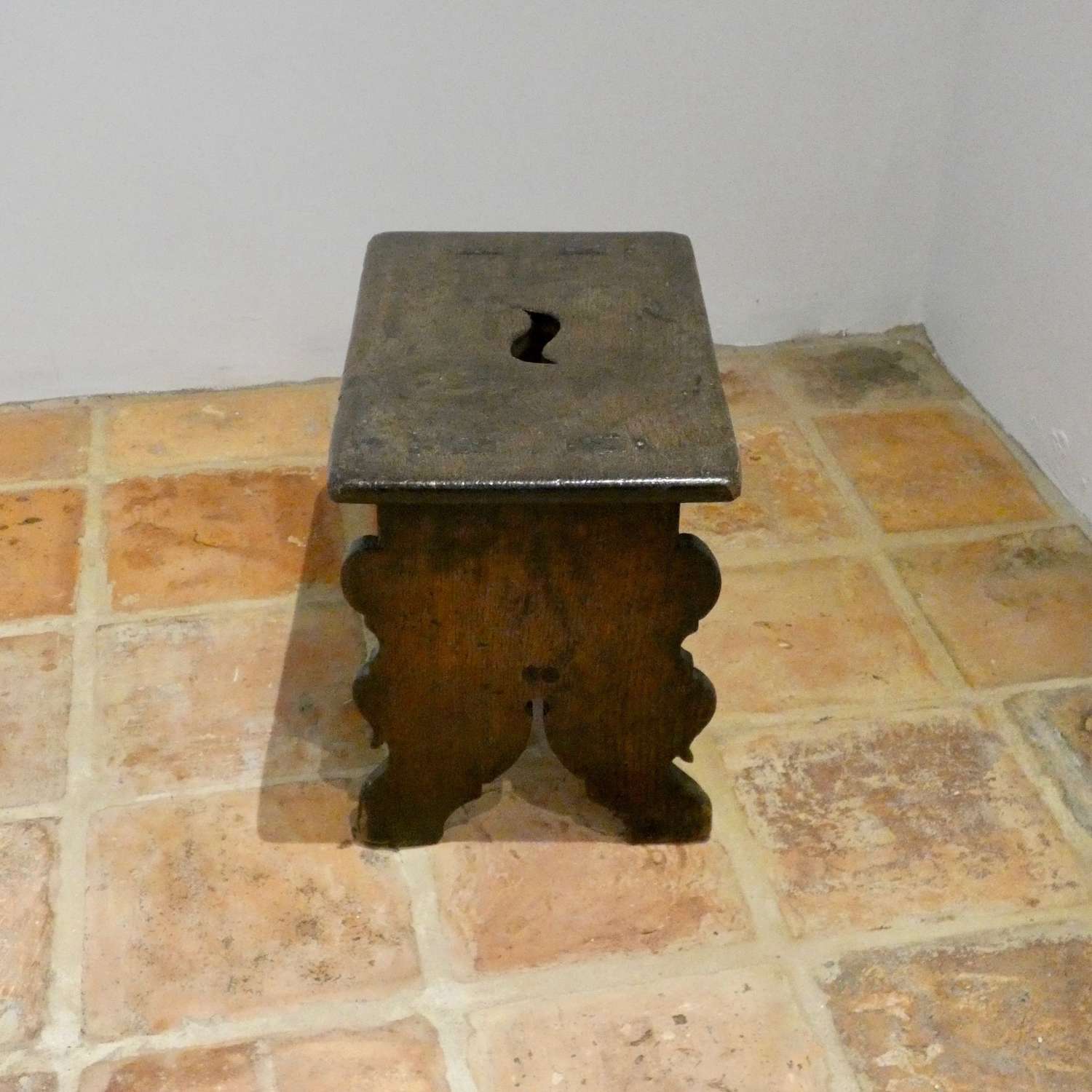 18th century oak trestle stool