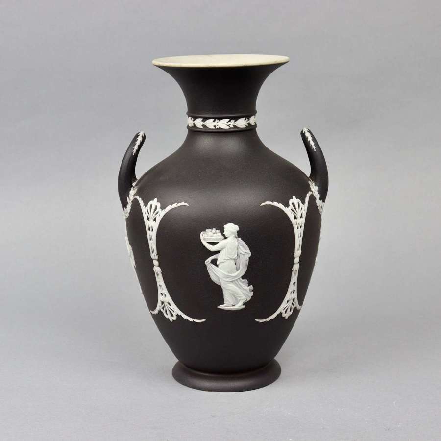 Large, Wedgwood Black Jasper Vase
