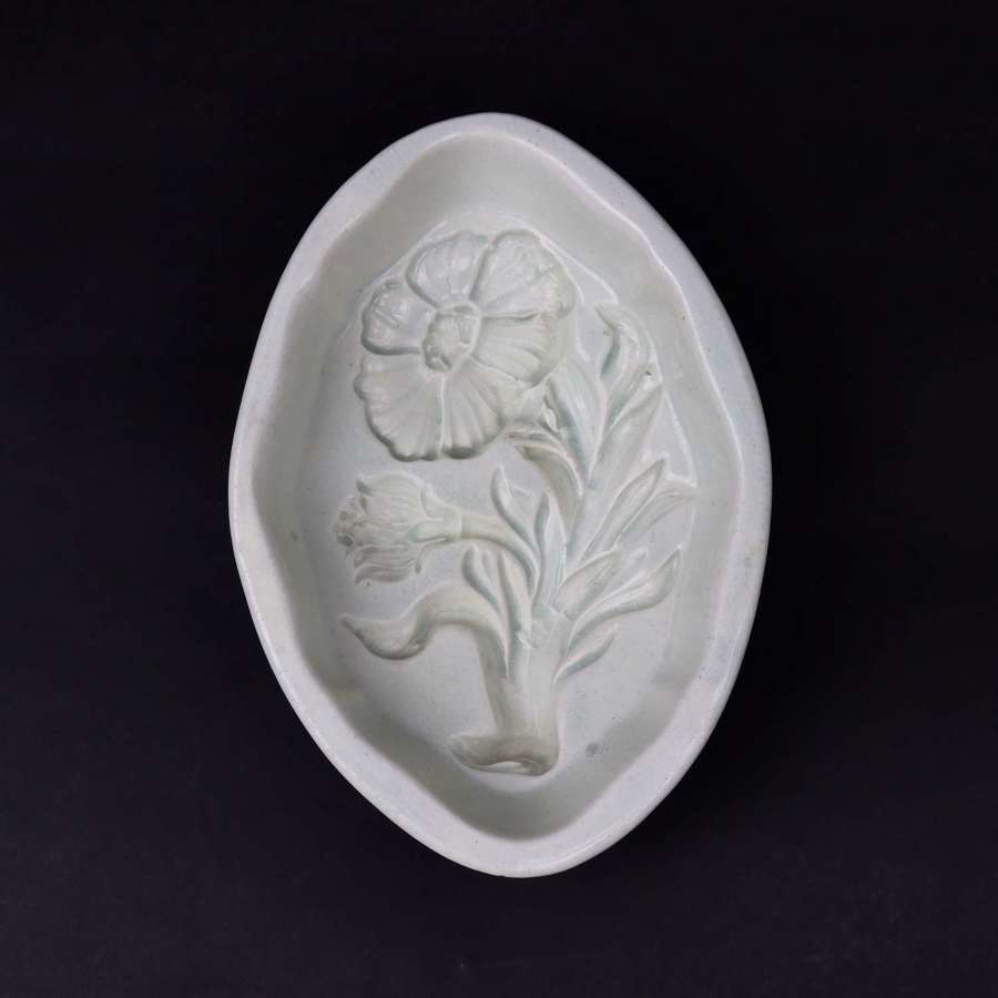 Pearlware mould with Flower to Base