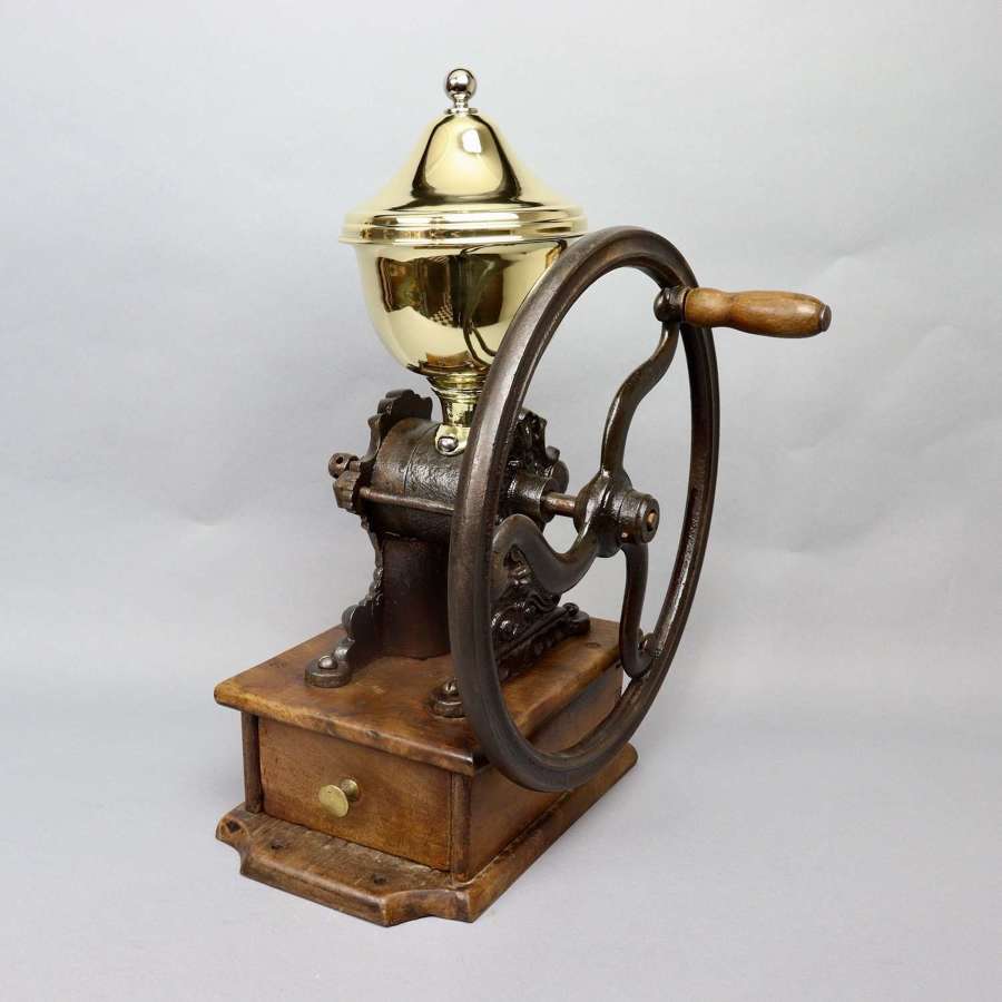 Unusual, French, Cast Iron Coffee Mill