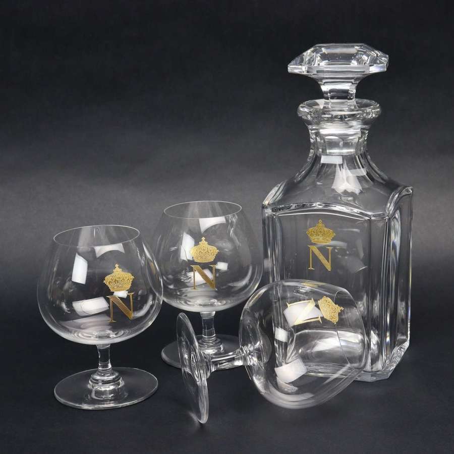 Baccarat Crystal Brandy Glasses and Decanter