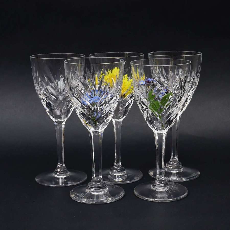 St. Louis Crystal Water Glasses. Chantilly Pattern