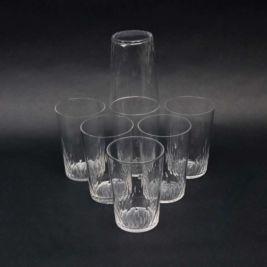 Set of 7 French Crystal Tumblers