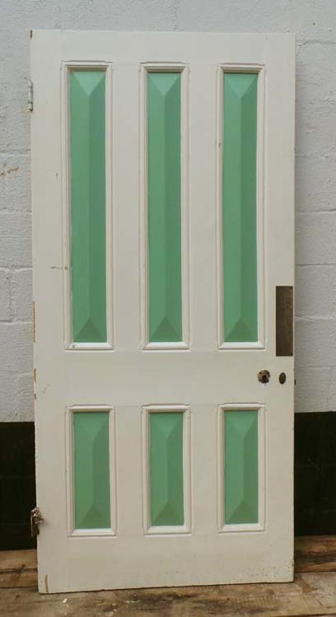 DB0443 LOVELY VICTORIAN SIX PANELLED PINE DOOR