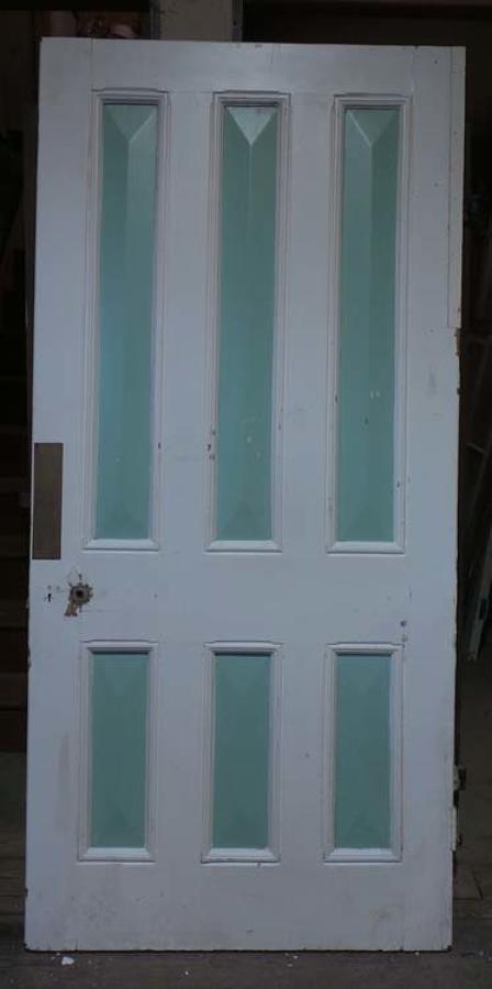 DB0535 LOVELY VICTORIAN SIX PANELLED PINE DOOR