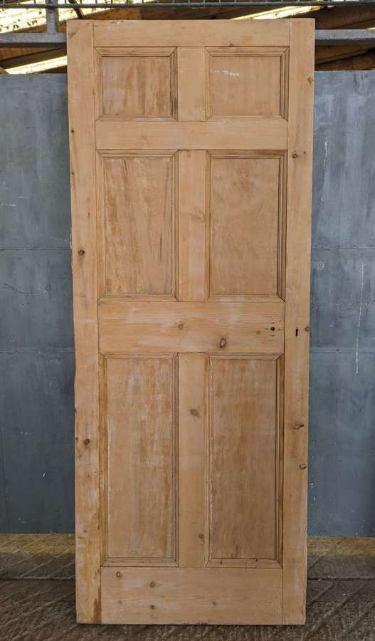DI0876 RECLAIMED STRIPPED PINE 6 PANEL INTERNAL DOOR