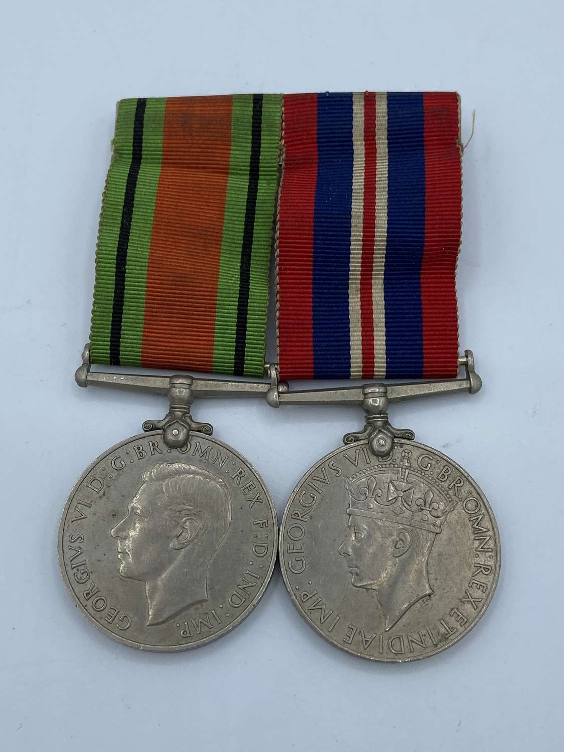 WW2 British Army Medal Duo, Mounted War And Defence Medal