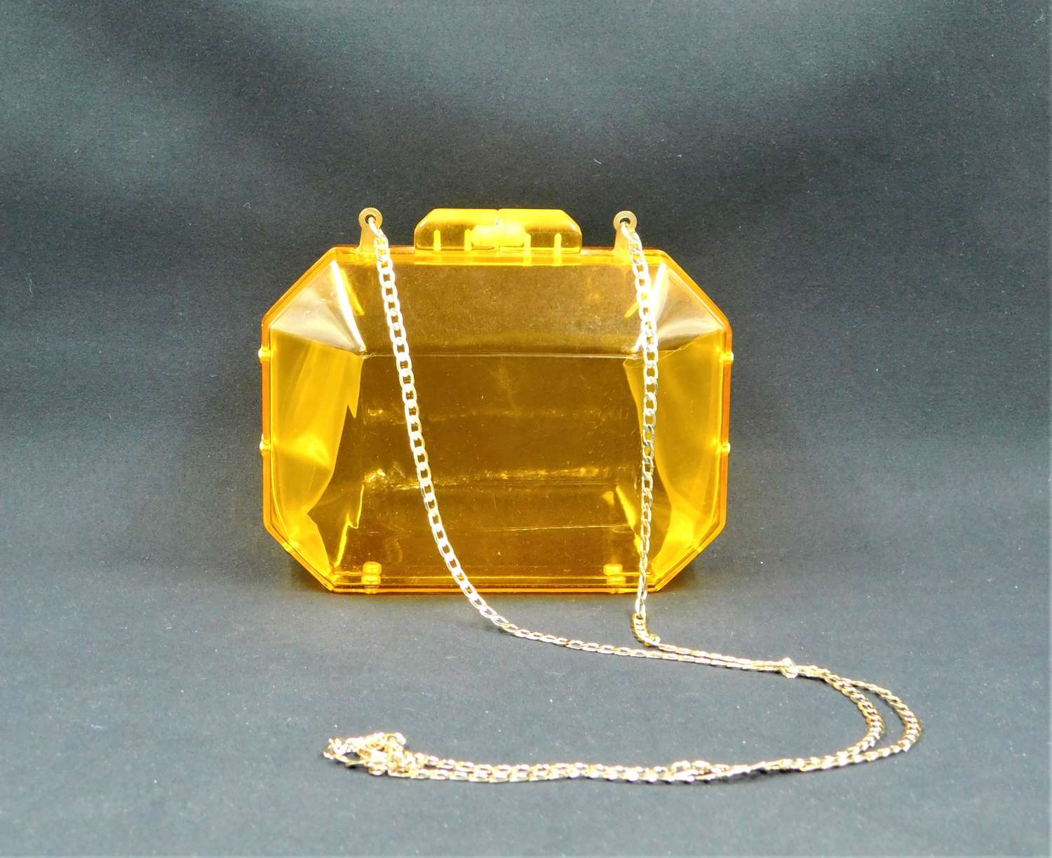 1970's Transparent Orange Lucite Bag