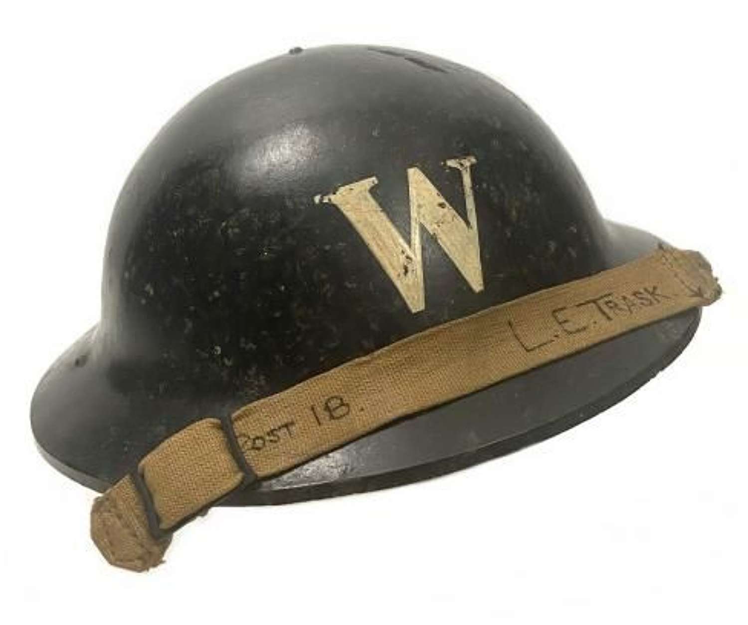 Original 1940 Dated ARP Warden's 'Plastfort' Bakelite Helmet