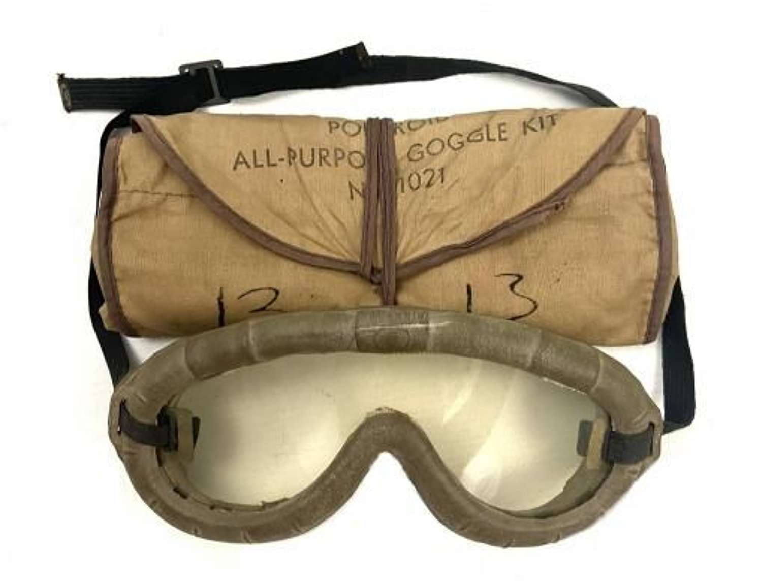 Original WW2 US Polaroid All Purpose Goggles, No 1021 + Case