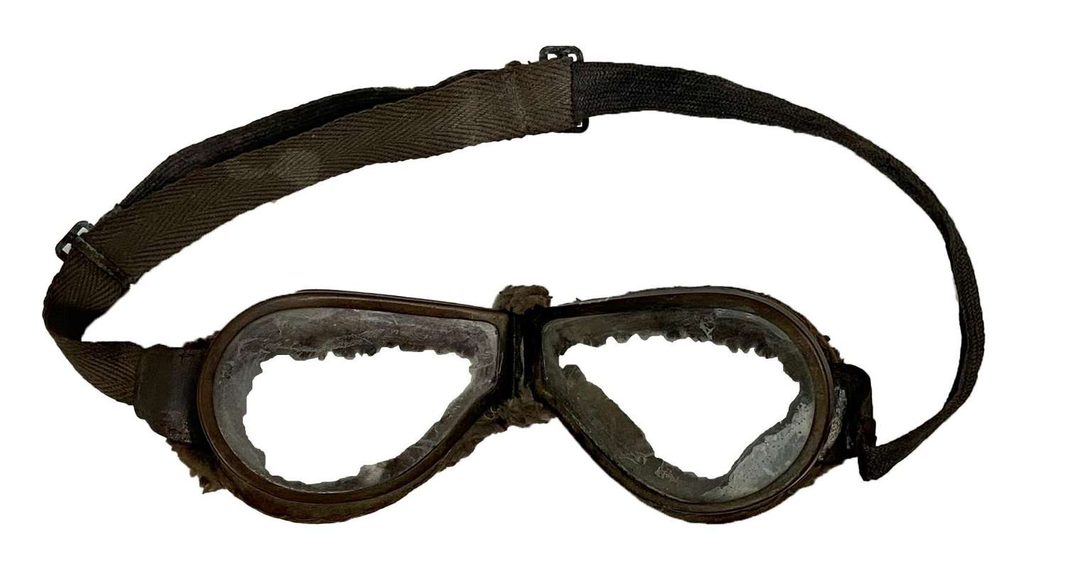 Original WW2 British Army MT Goggles with Clear Lenses