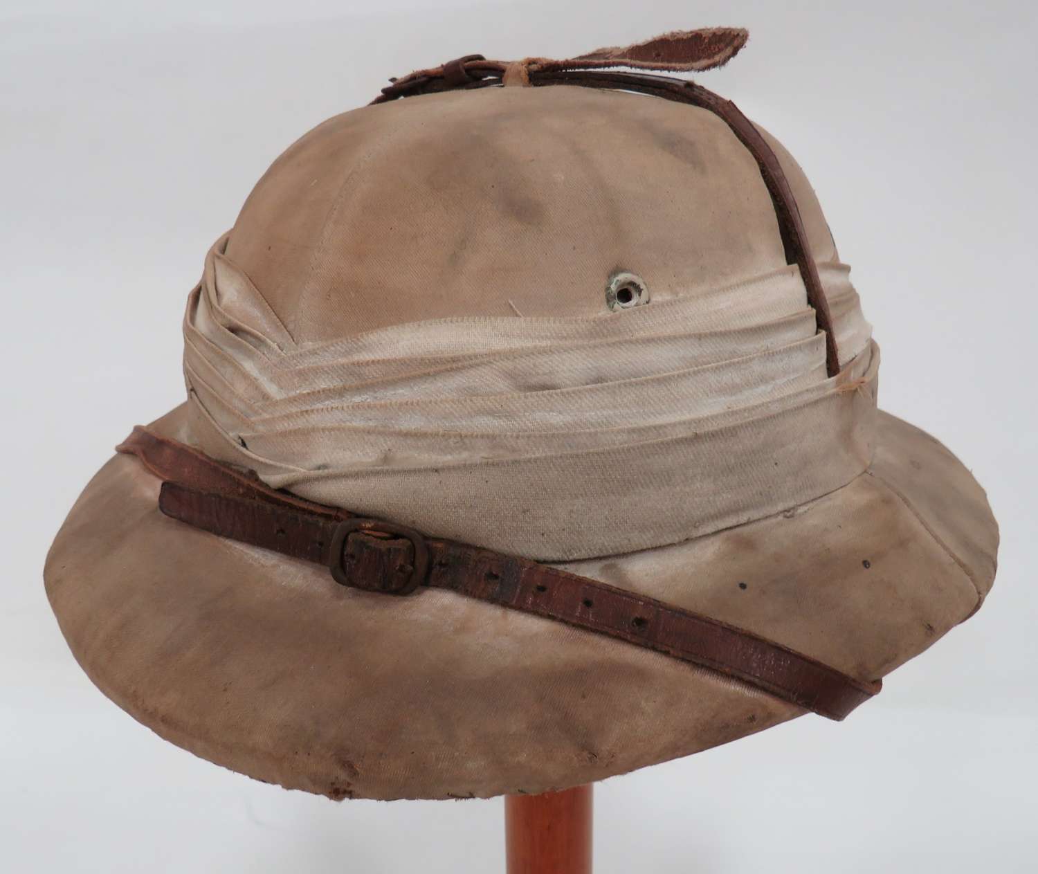 Interwar Hong Kong made Polo Pattern Pith Helmet