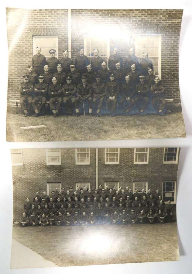 Two WW2 Officer Training Group Photographs