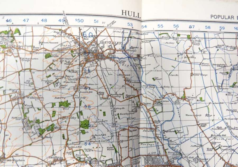 WW2 British Military Map of Hull