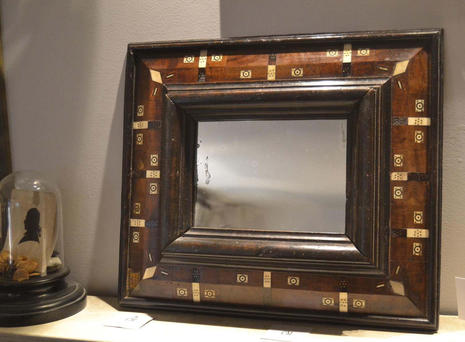 Rare 17th Century Cushion Frame Mirror