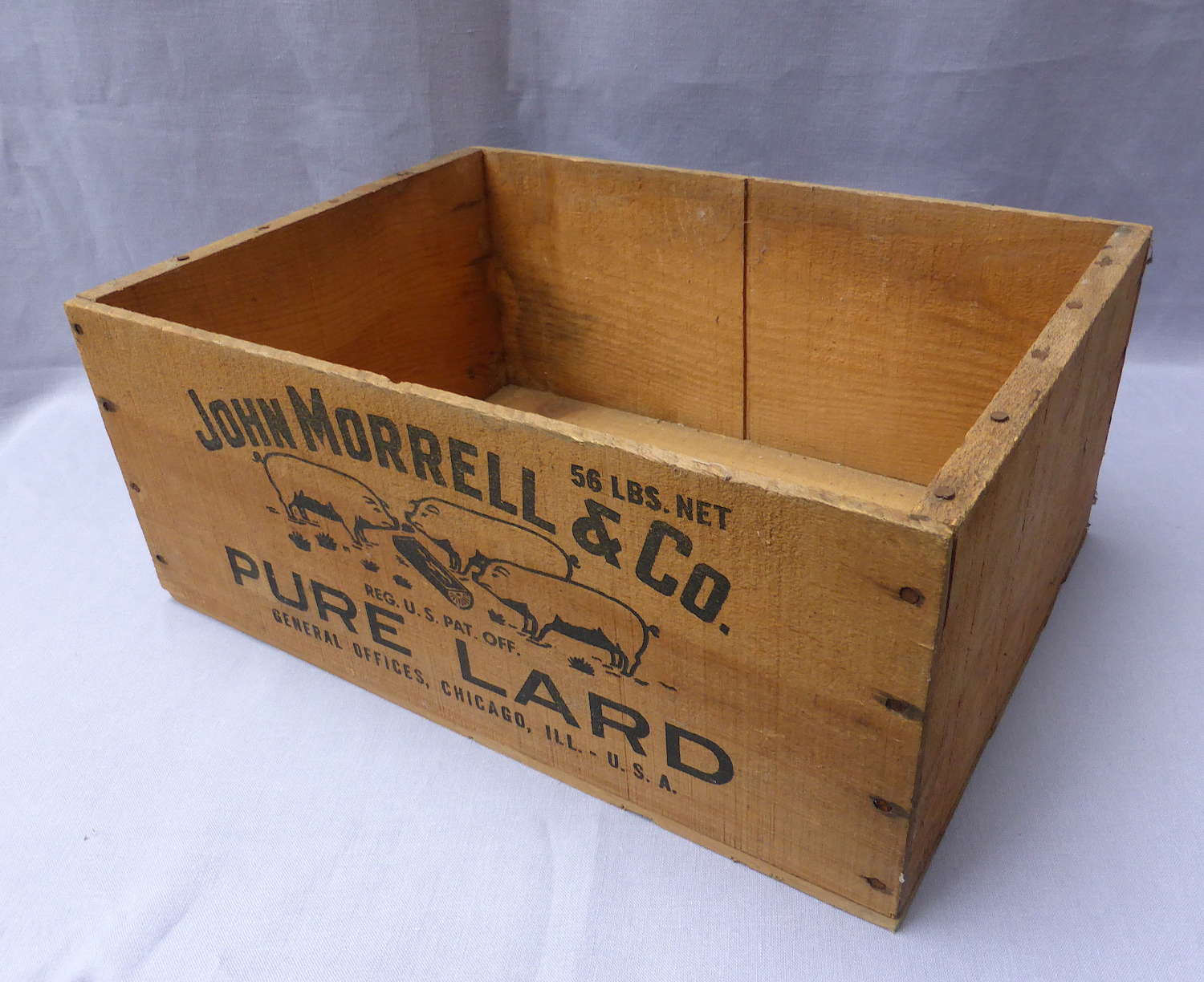 Vintage John Morrell lard crate