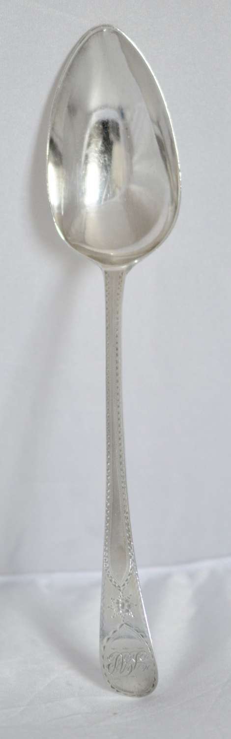 Solid Silver Georgian Tablespoon 1796 Thomas Streetin