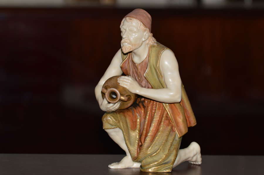 A Rare 19th Century Royal Worcester Blush Ivory Figure