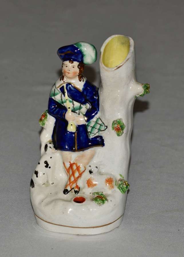 Victorian Staffordshire Spill Vase / Quill Holder