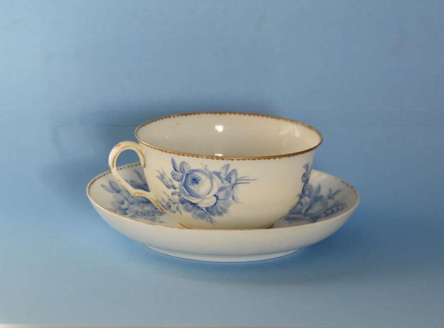 Nantgarw Porcelain Large Cup and Saucer. Circa 1818