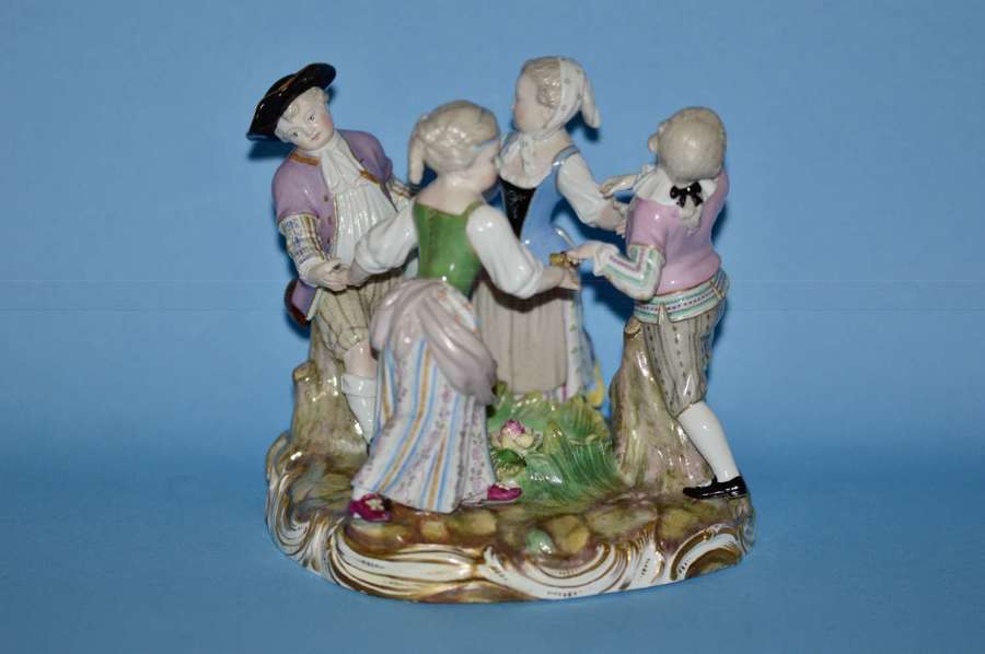 Early 19th Century Meissen Porcelain Group of Four Children Dancing