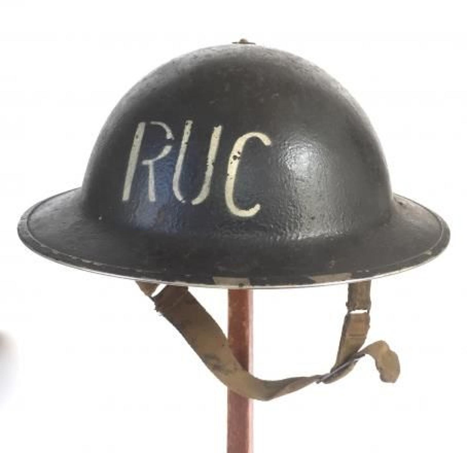WW2 Royal Ulster Constabulary 1940 Dated Helmet.