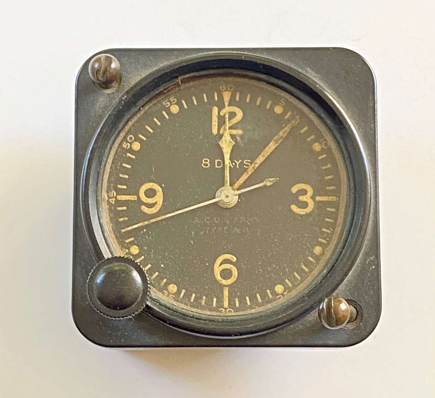 WW2 Period American Aircraft Clock by Elgin Watch Co.