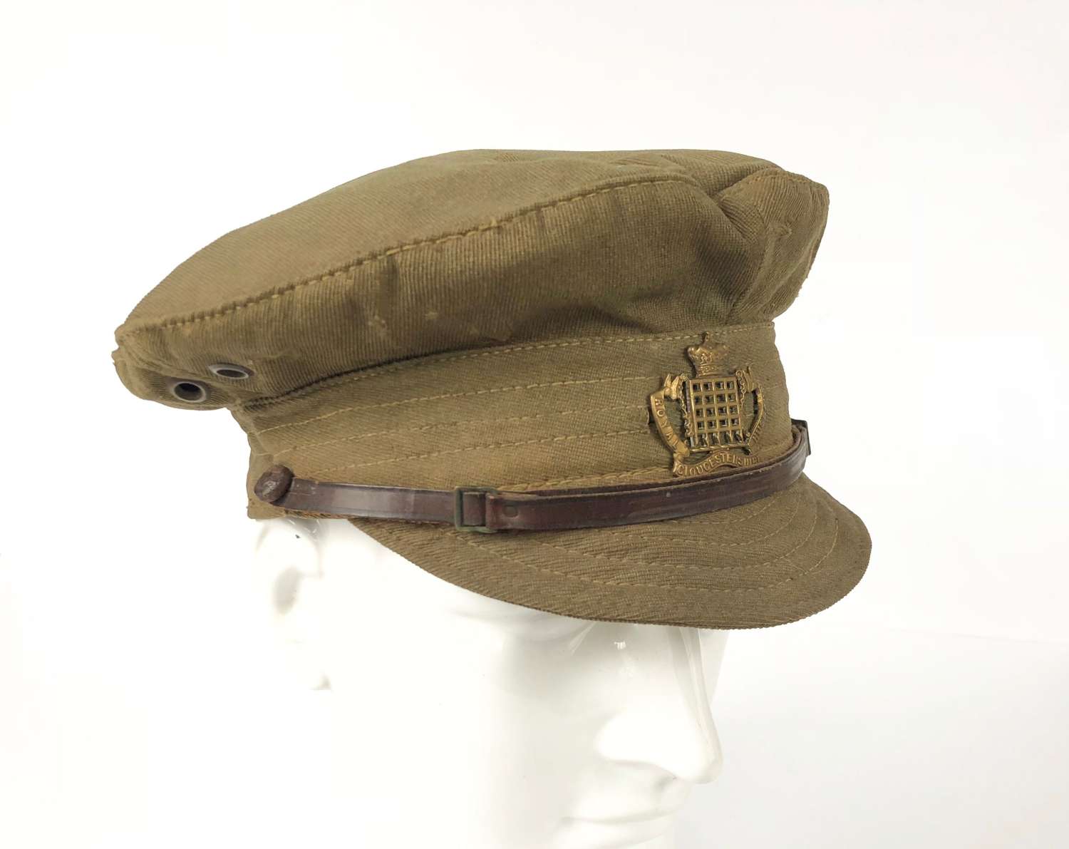 WW1 Gloucestershire Hussars Yeomanry Denim Trench Cap.