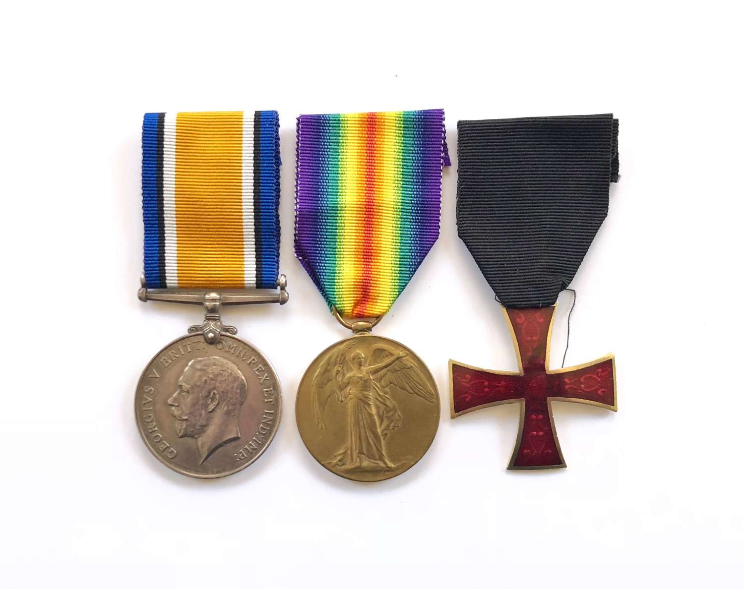 WW1 York & Lancashire Regiment Officers Medals.