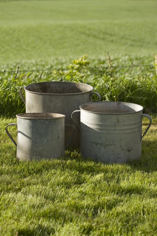 Vintage Zinc Pots