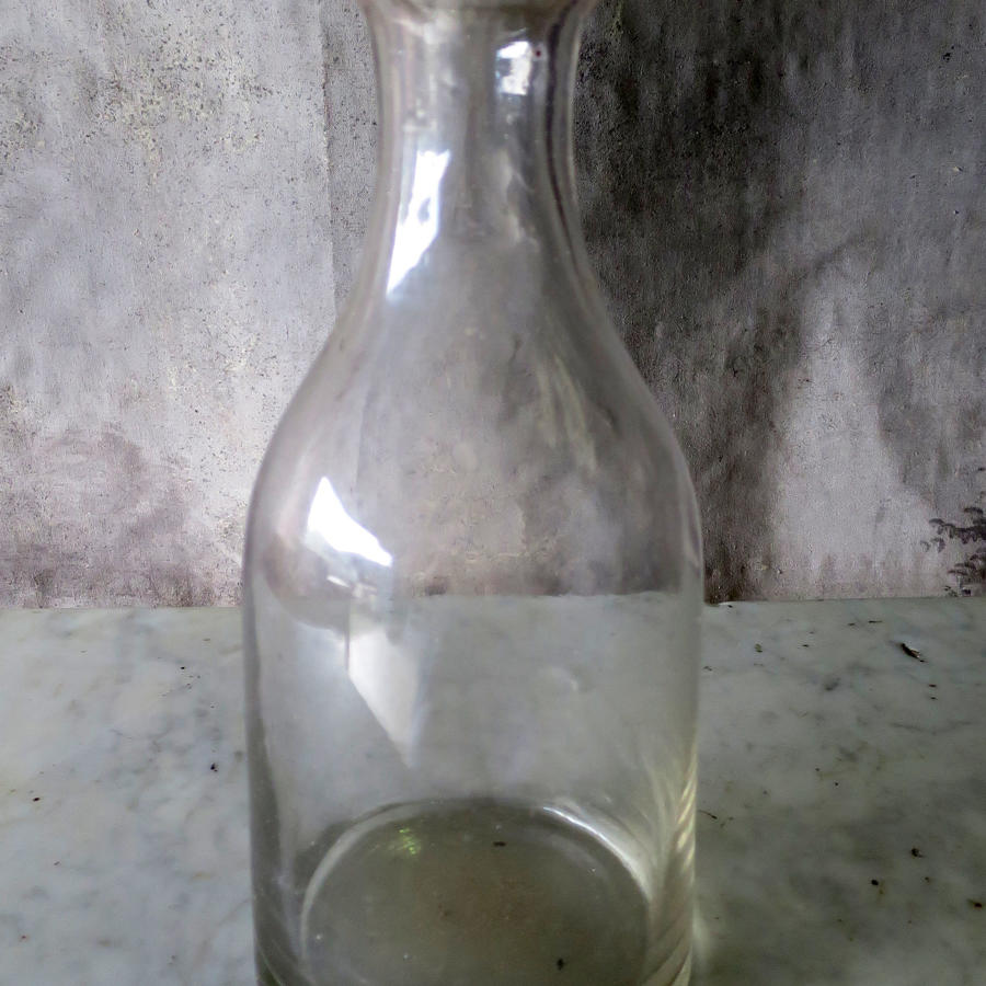 French Plain glass Cider Carafe circa 1900