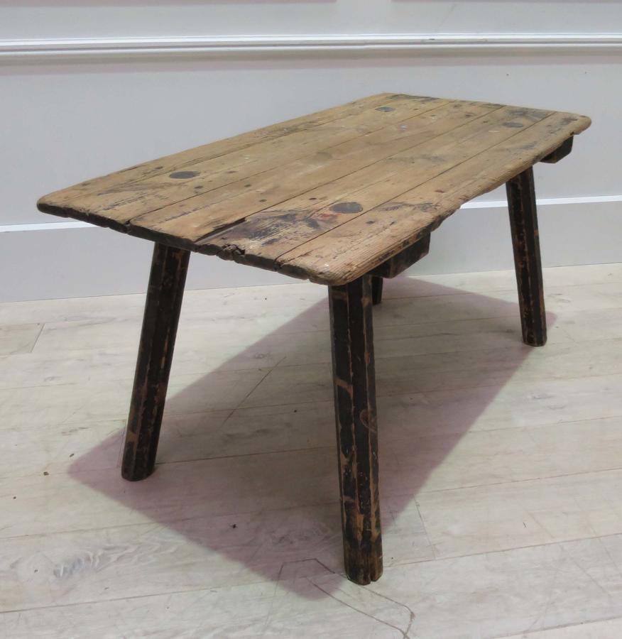19th c Swedish Primitive Side Table