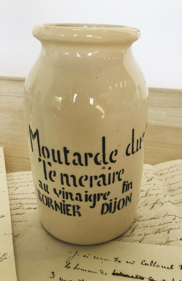Cream French Mustard Jar from Dijon - circa 1940