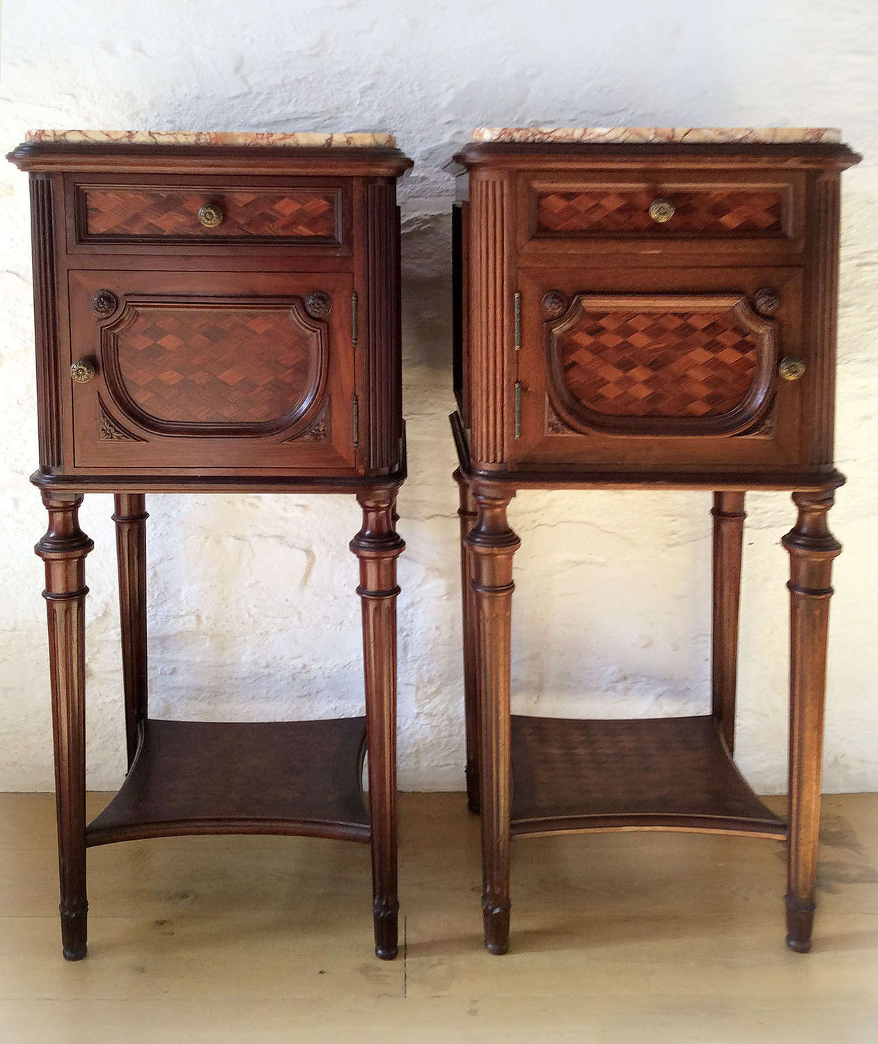 Pair of 19th Century Louis XVI style Bedsides