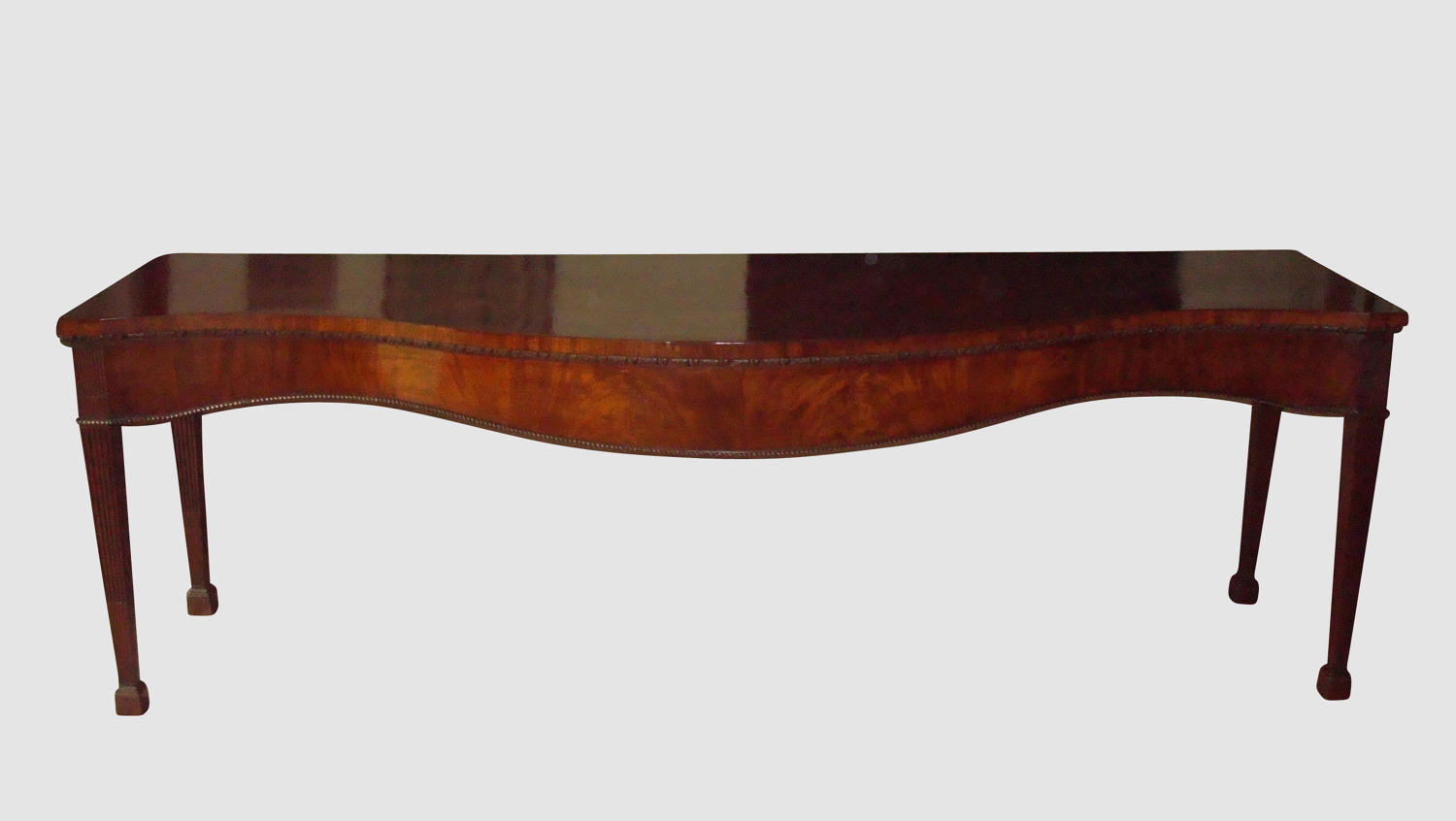 George III mahogany, serpentine serving table