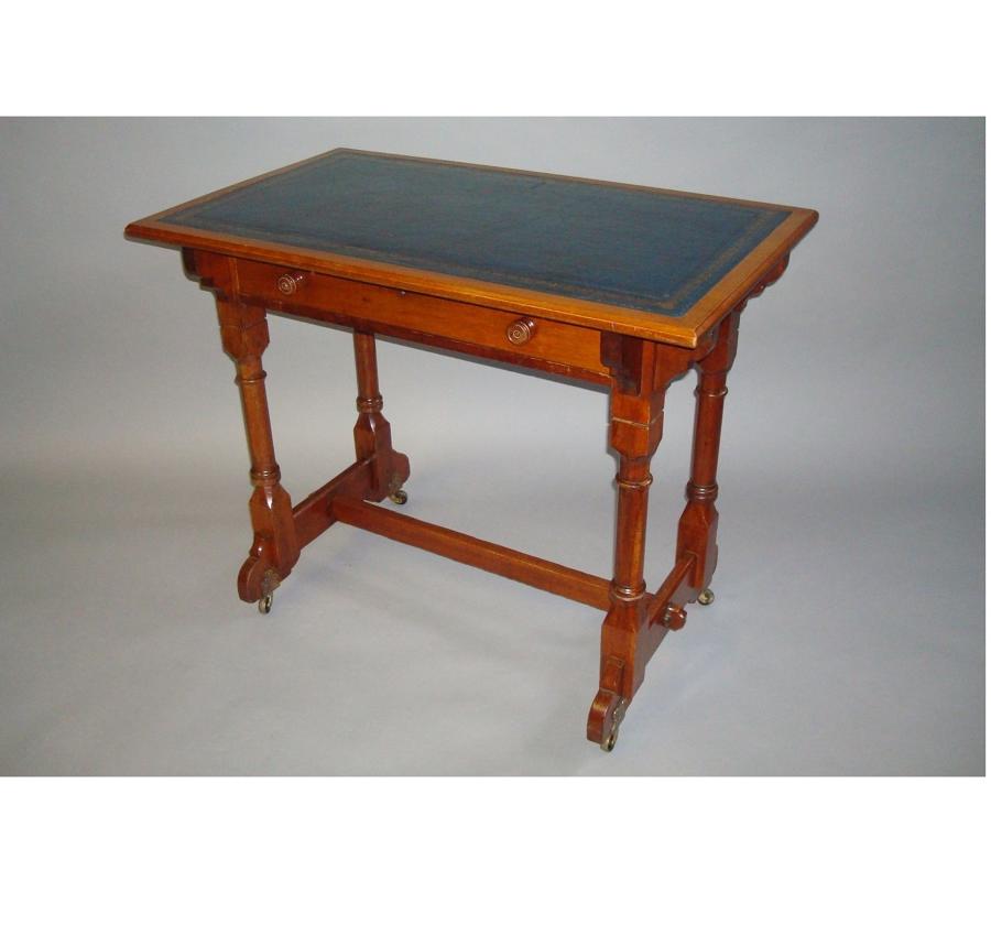 C19th walnut writing table stamped Gillows