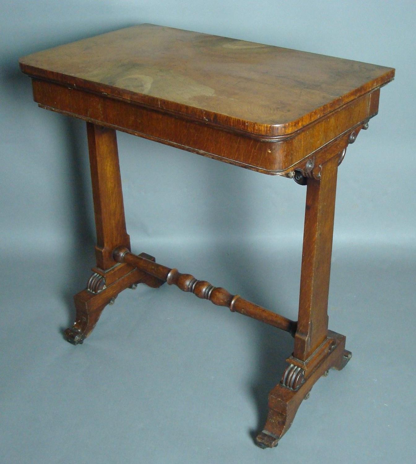 Regency Bullock brown oak foldover card table