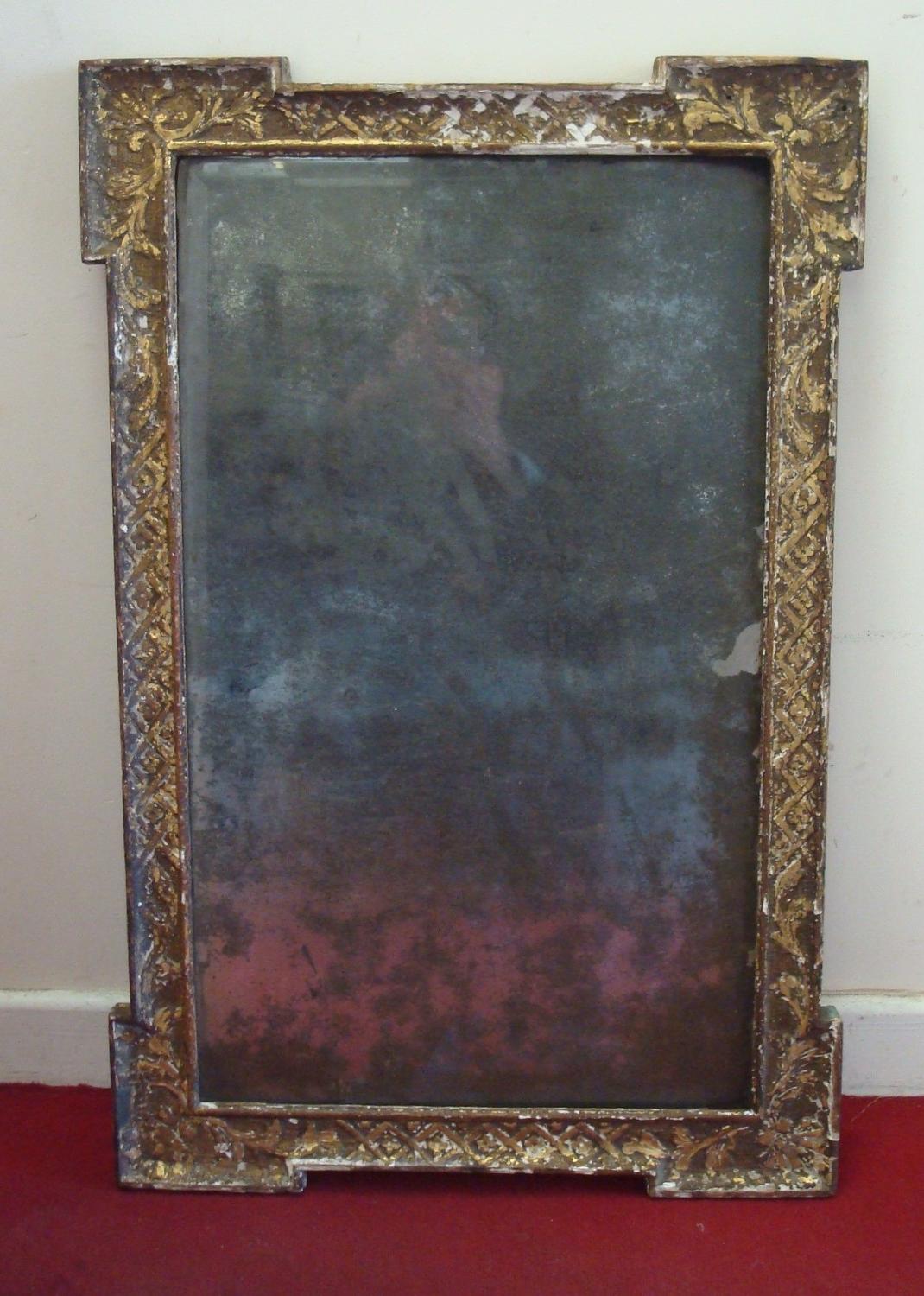 George I shagged giltwood wall mirror