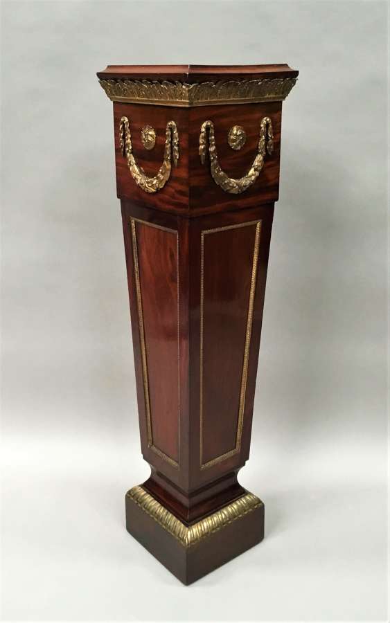 C19th neoclassical mahogany pedestal