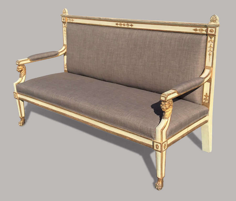 C19th Italian neoclassical settee / sofa