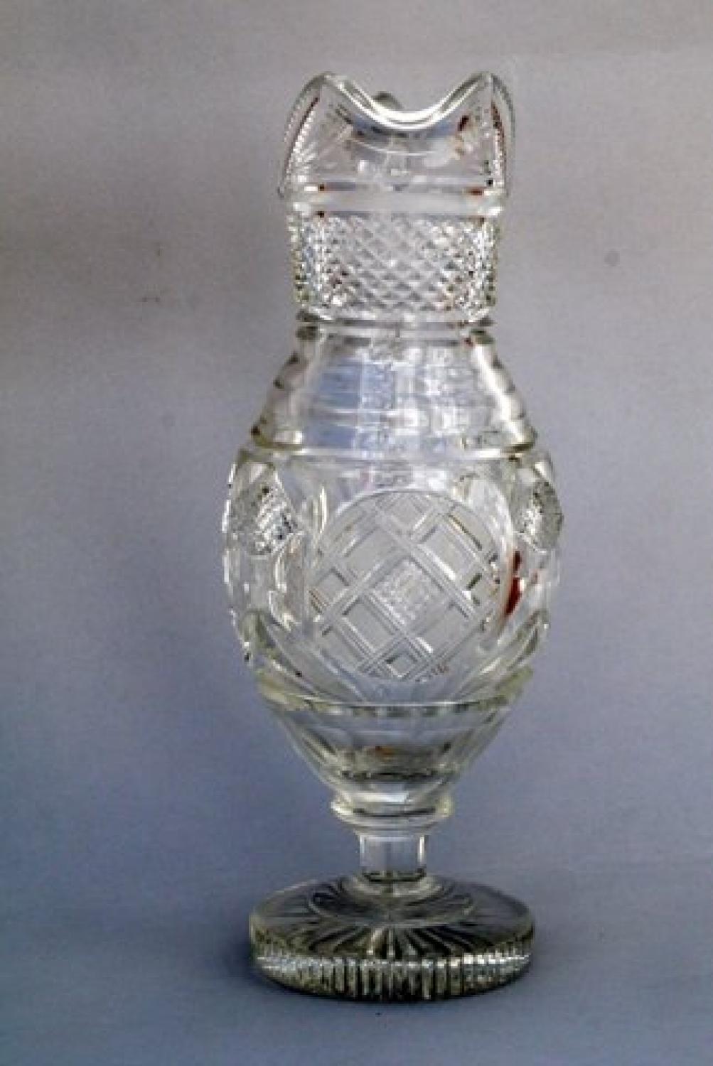 A Regency Revival Cut Glass Water Jug, circa 1920