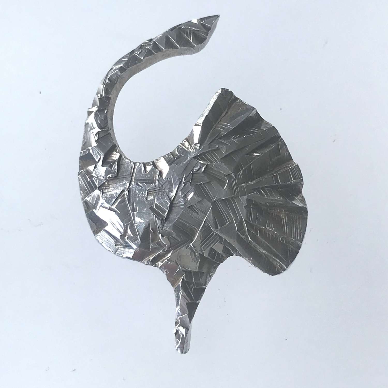 Rey Urban silver stylised bird brooch, Sweden 1974